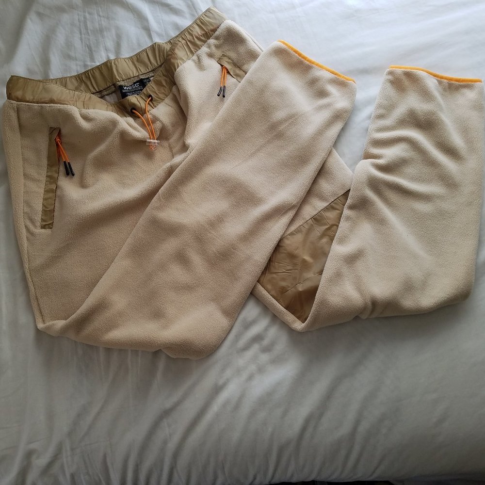WESC Stockholm Polar Fleece Nylon Jogger Pant NWT